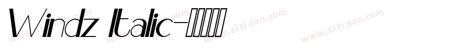 Windz Italic字体转换